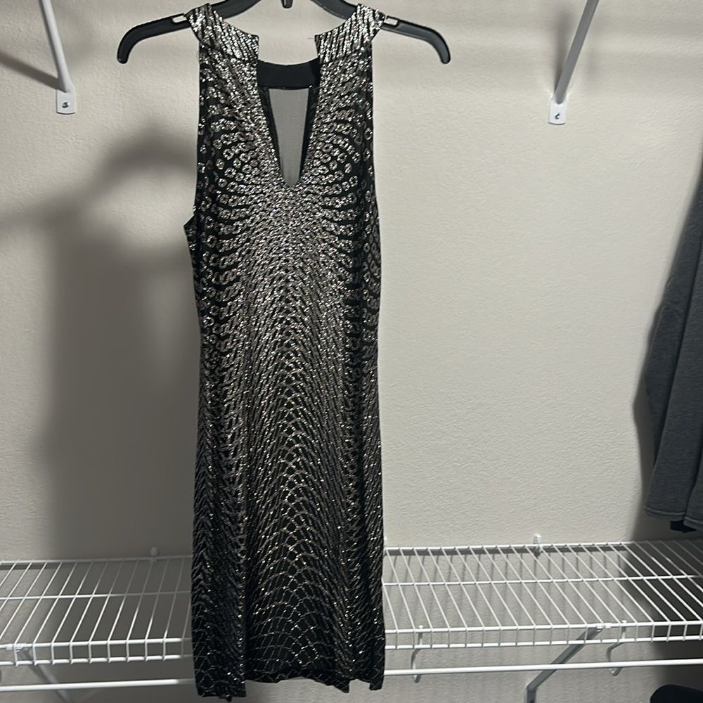 Dillards Black & Silver Glitter Dress - Picture 2 of 5